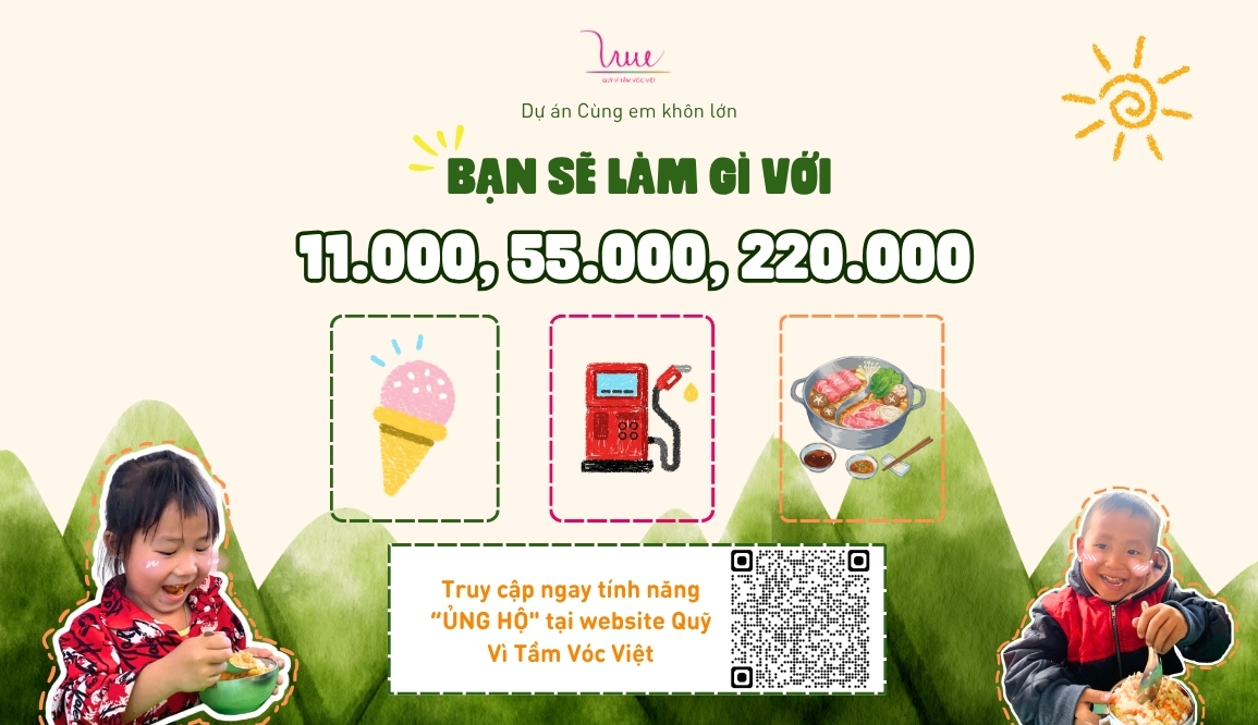 11.000, 55.000 và 220.000 đồng có thể tạo nên những giá trị gì?